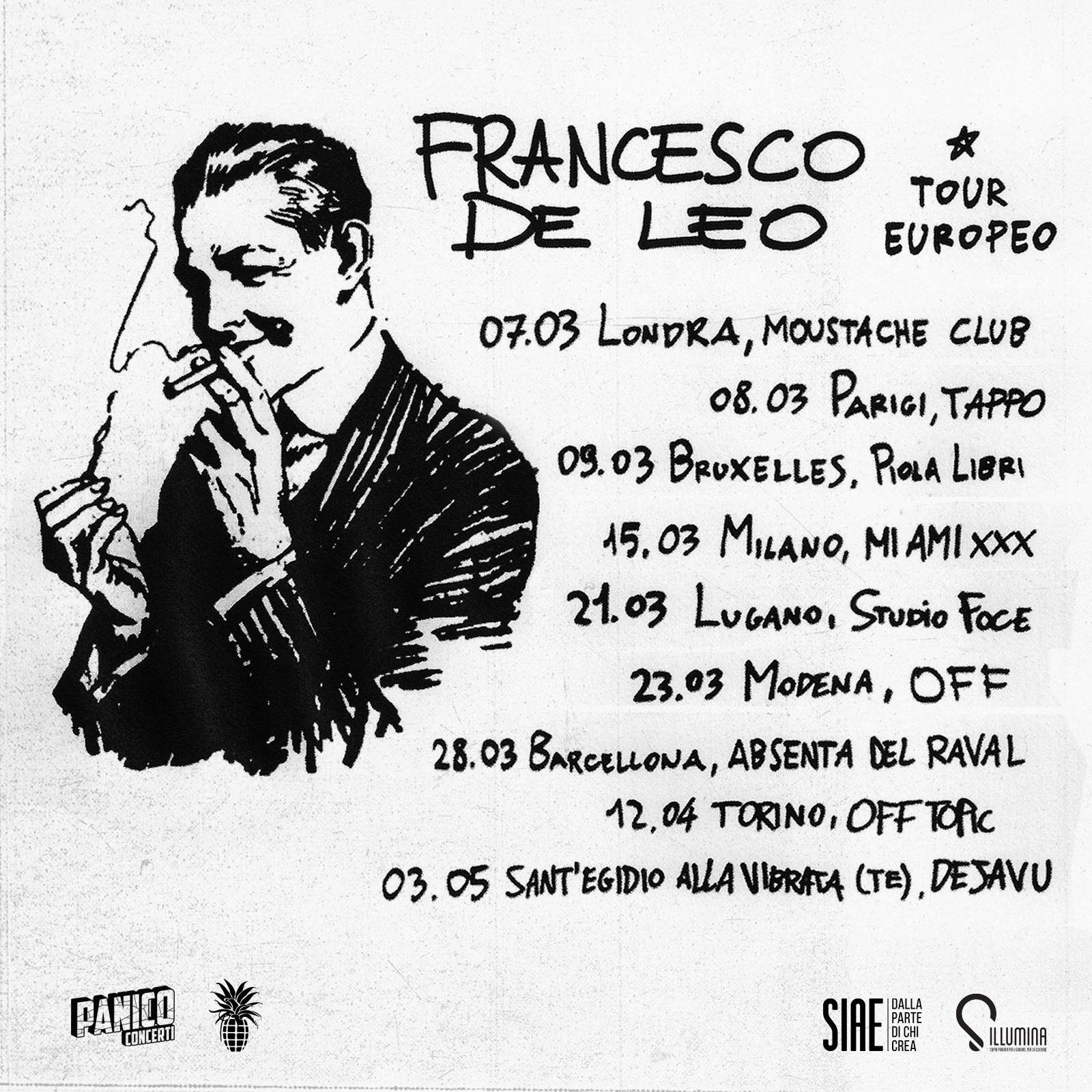 Francesco De Leo ospite a sopresa di Calcutta e Tour Europeo! - Panico  Concerti